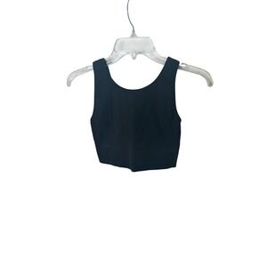 Victoria Sport Black Ribbed Seamless Crop Tank Top Athletic Workout‎ Women